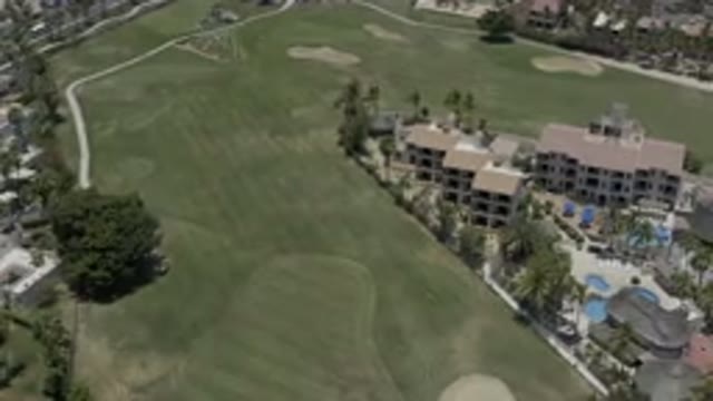 LOS CABOS MEXICO-2019: Aerial View of Houses Amidst Green Gardens and Meadows