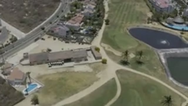 LOS CABOS MEXICO-2019: Aerial Footage Of A Nice Resort Type Of Facility With Two