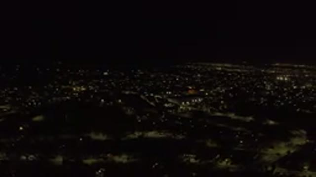 LOS CABOS MEXICO-2019: Night-Time Aerial View Of Houses