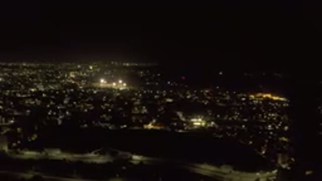 LOS CABOS MEXICO-2019: A Beautiful View Of A Dark City Filled With Lights And