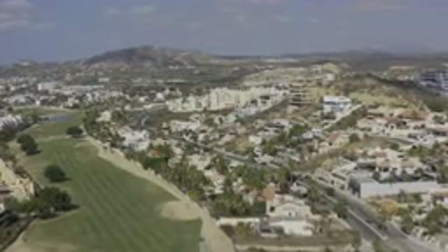 LOS CABOS MEXICO-2019: Drone Video Of A Building Complex That Has A Large Field