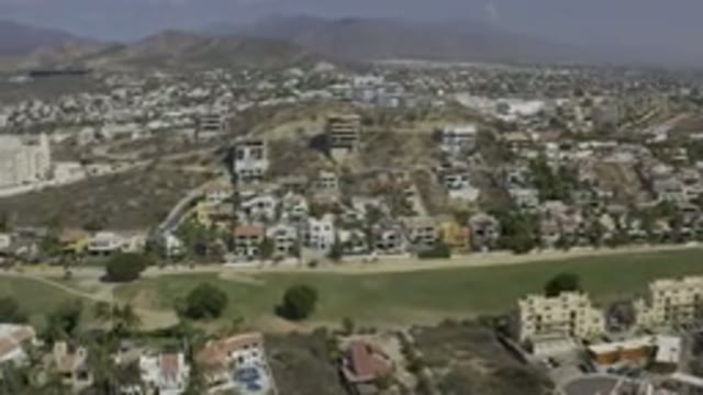LOS CABOS MEXICO-2019: Aerial View Of Dry Landscape With Large Areas Of Park And