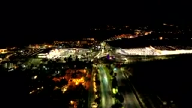 LOS CABOS MEXICO-2019: Video Of A Dark Night With Bright Lights From Buildings