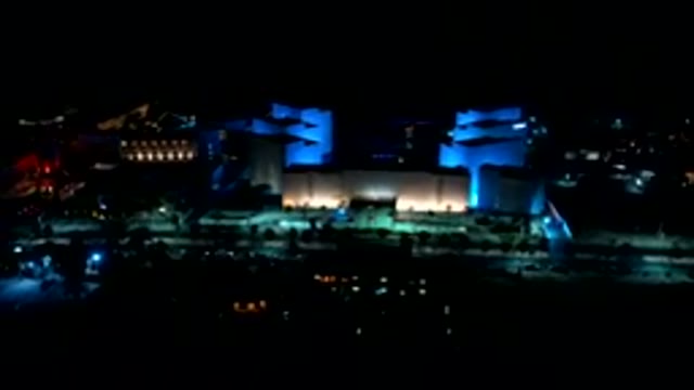 LOS CABOS MEXICO-2019: Perspective View of a City in Nighttime Panning