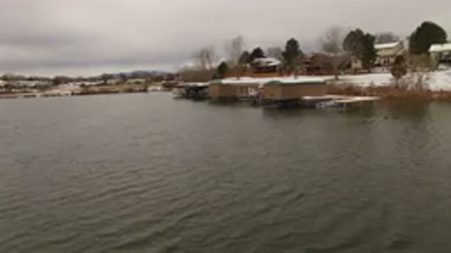 JEFFERSON COUNTY COLORADO-2015: A Beautiful Lake With Snow Covered Lake Houses