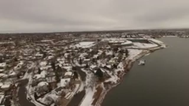 JEFFERSON COUNTY COLORADO-2015: Camera Slowly Panning Coastal City Coastline Sea