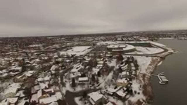 JEFFERSON COUNTY COLORADO-2015: Aerial View Of A Winter Landscape A Residential