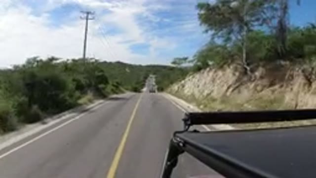 LOS CABOS MEXICO-2019: Recording From The Top Of A Black Car While It Drives