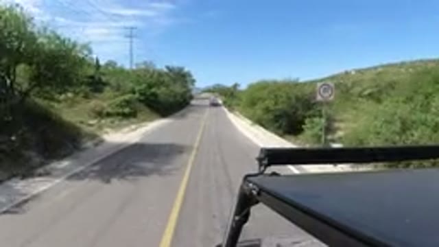 LOS CABOS MEXICO-2019: Video Footage Of A Camera On Top Of A Jeep While The Jeep