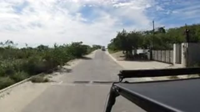 LOS CABOS MEXICO-2019: Video Of A Camera On Top Of A Jeep That Is Driving Down A