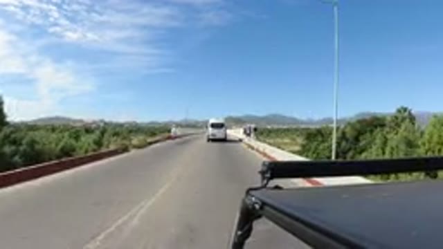 LOS CABOS MEXICO-2019: View Of A Car Camera On A Road With Many Cars And On The Side