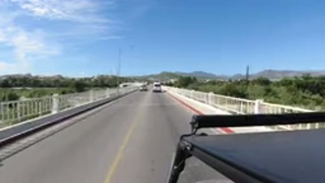 LOS CABOS MEXICO-2019: Overachieving Over Bridge Both Sides Fencing Trees Far