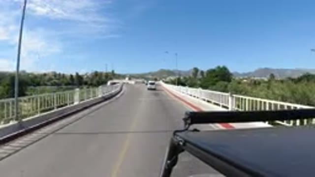 LOS CABOS MEXICO-2019: Point of View Camera Mounted on Top of Car Driving
