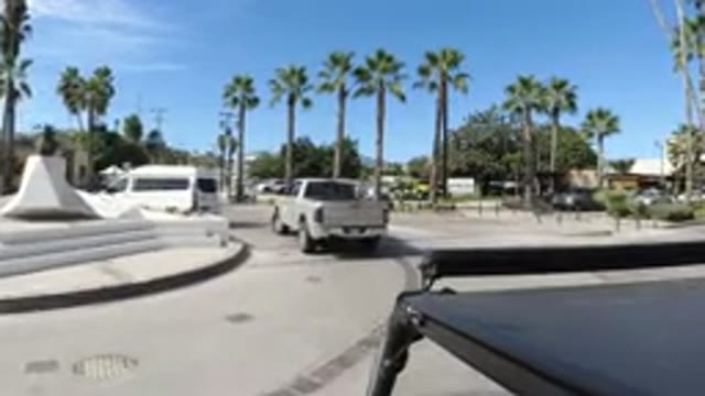 LOS CABOS MEXICO-2019: Recording From A Car Of Other Car While Driving On A