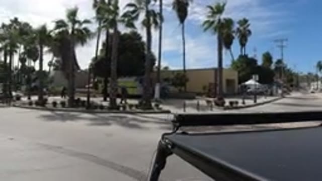 LOS CABOS MEXICO-2019: A Vehicle Moving On The City Street