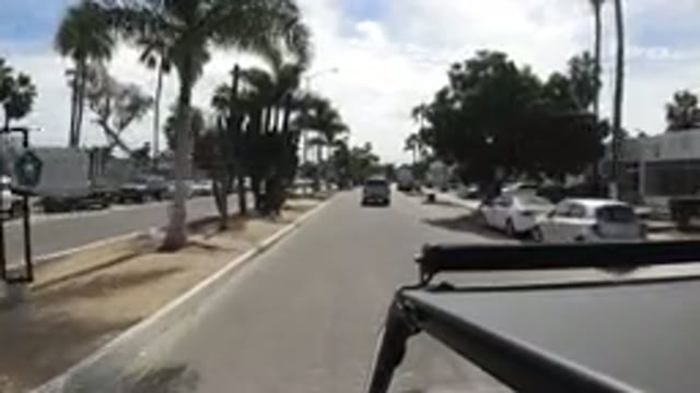 LOS CABOS MEXICO-2019: Camera Sitting On Top Of A Jeep As The Jeep Is Traveling