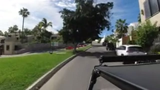 LOS CABOS MEXICO-2019: Driving Car On A Road With Many Cars