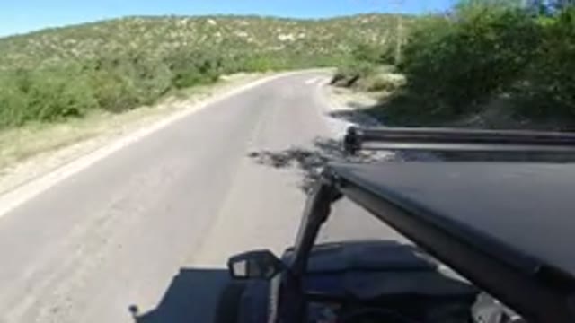 LOS CABOS MEXICO-2019: Driving Down A Sunny Road Video Taken From Inside Car