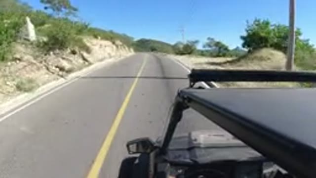 LOS CABOS MEXICO-2019: Empty Road Vehicle Moving Both Sides Trees Far Small