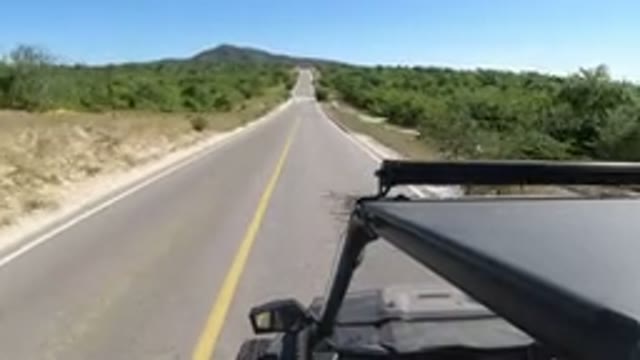 LOS CABOS MEXICO-2019: Video Of Someone Driving Down An Empty Country Lane