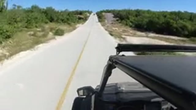LOS CABOS MEXICO-2019: Small Black SUV Traveling Fast on Highway