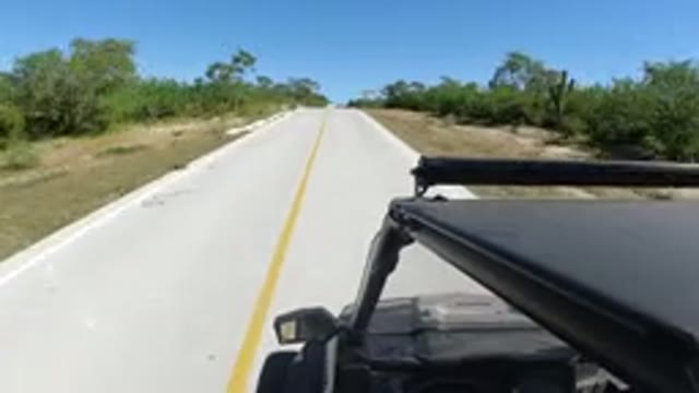 LOS CABOS MEXICO-2019: Video Of A Jeep Going Down The Road