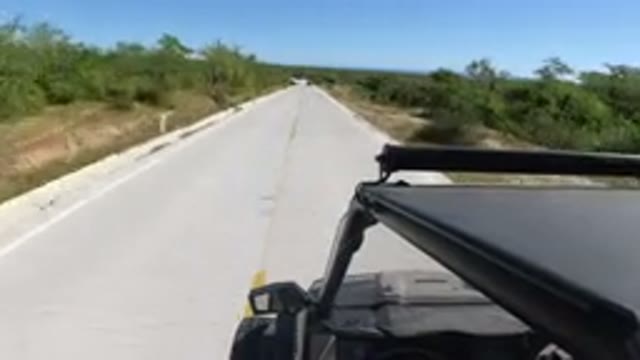 LOS CABOS MEXICO-2019: Car Driving Across Wilderness Sped Up Footage