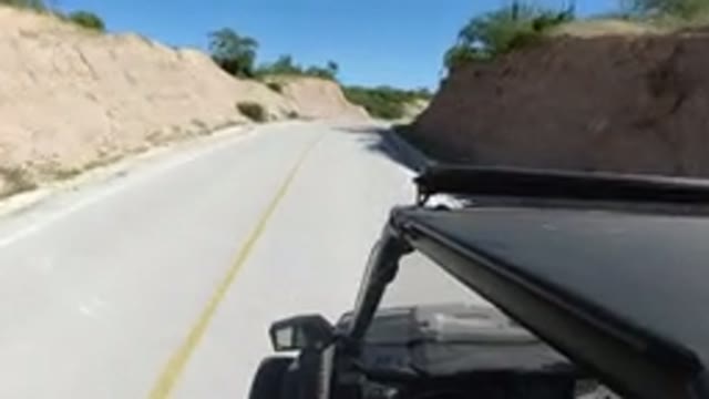 LOS CABOS MEXICO-2019: Awesome Scene of a Clean Road With Green Grass Trees