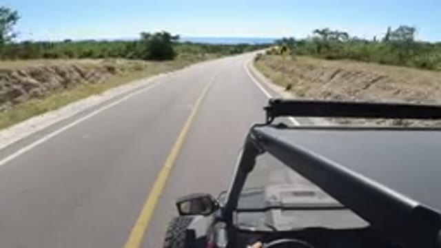 LOS CABOS MEXICO-2019: A Truck Driving Very Fast Around The Curve On A