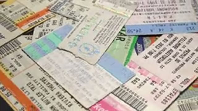 Rotating View Of Tickets To Different Events Over A Long Course Of Time