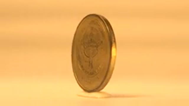 Coin Dollar Moving Around Logo Metal Rotating Coin Number