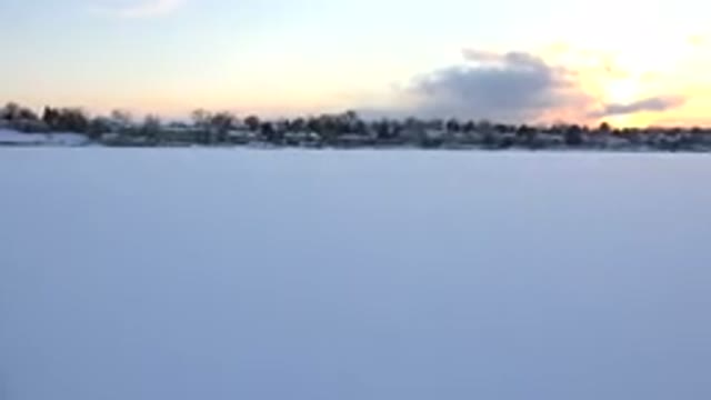 HIDDEN LAKE COLORADO-2014: A City On A Late Afternoon Winter Day With A