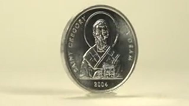 Coin With Saint George Image Dated With Value Of Dram