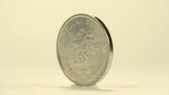 Rotating Coin On Display Marked By The Year