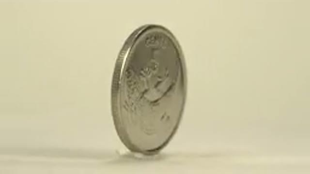 Slow Motion Spin On Kiribati â Cent Coin Footage