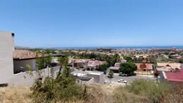 SAN JOSE DEL CABO MEXICO-2020: Panoramic View From Property On Hill With Sea