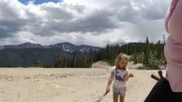 WINTER PARK COLORADO-2019: Mom And Daughter In The Middle Of The Desert Area