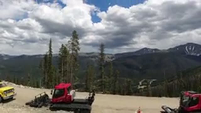 WINTER PARK COLORADO-2019: A Construction Site In Beautiful Mountain Landscape