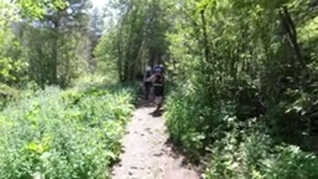 WINTER PARK COLORADO-2019: People Are Walking In The Single Track Way In The