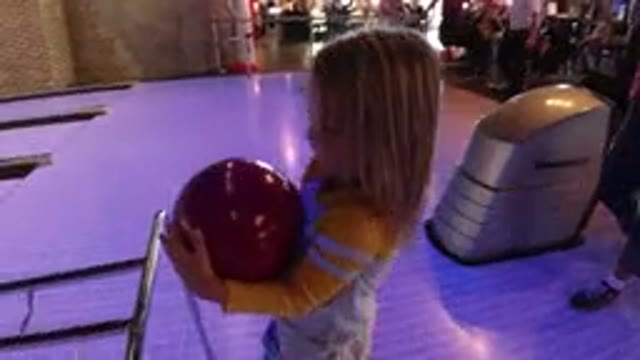 WINTER PARK COLORADO-2019: Video Of A Little Girl Playing Bowling And Throwing A Ball