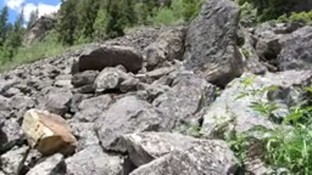 WINTER PARK COLORADO-2019: Video Of A Rock With Water Slowly Flowing Down It
