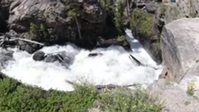 WINTER PARK COLORADO-2019: Mountain Water Flowing Trees Some People Watching