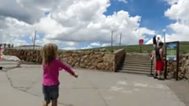 WINTER PARK COLORADO-2019: Father And Daughter Explore A Scenic Tourist Spot