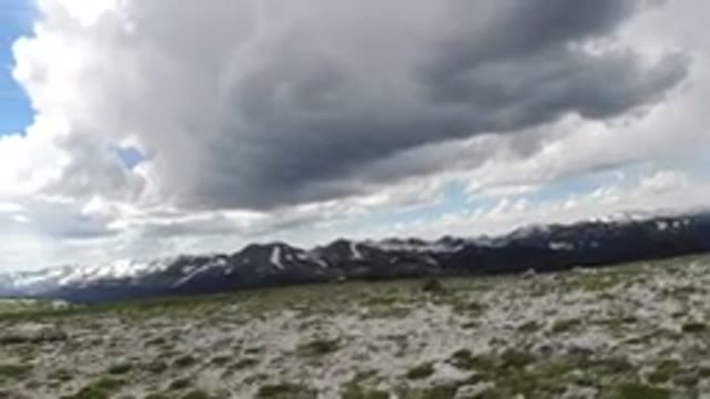 WINTER PARK COLORADO-2019: Wide Open Grassland View Over Snow Mountain Range