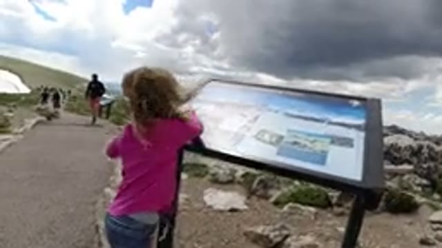 WINTER PARK COLORADO-2019: Hill Station Small Kid Watching Sign Board
