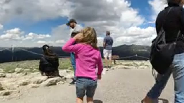 WINTER PARK COLORADO-2019: Girl Sightseeing With Family On A Mountain Top