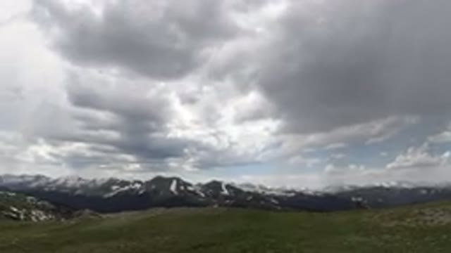 WINTER PARK COLORADO-2019: A Landscape From A Lookout With Low Grass And Blue