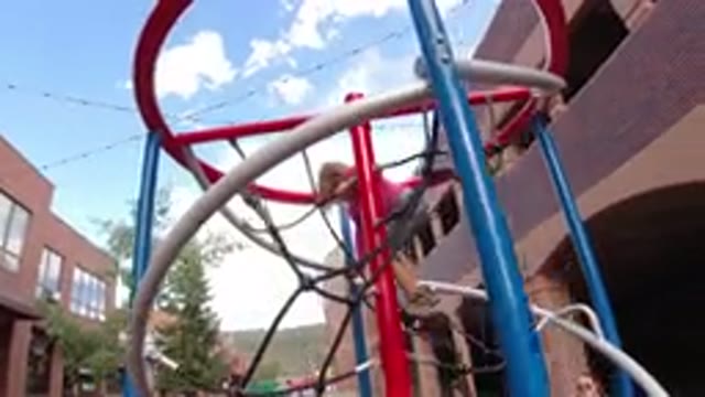 WINTER PARK COLORADO-2019: Kid Playing Height Wrangler Fuel Spin Keep Balance