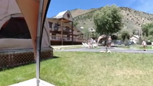 WINTER PARK COLORADO-2019: Video Of A Pool With People Walking Around As The