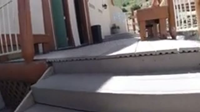 WINTER PARK COLORADO-2019: Person Walking Up The Stairs To A Higher Location In